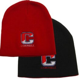 Cornell Block C Walking Bears Pom Knit Beanie