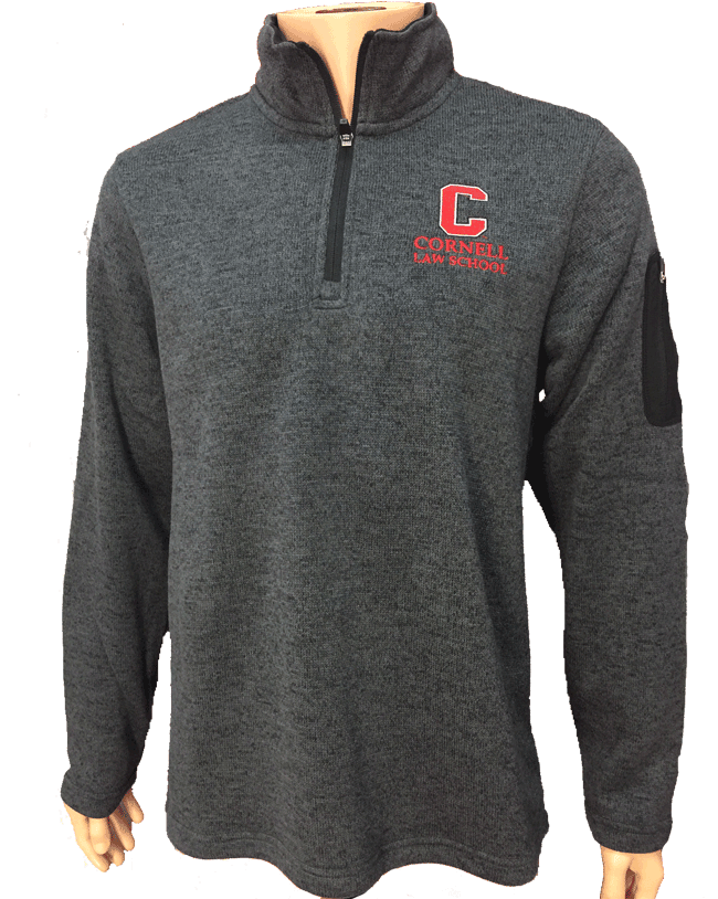 Cornell Law School 1/4 Zip Pullover Charcoal | Bear Necessities Online ...