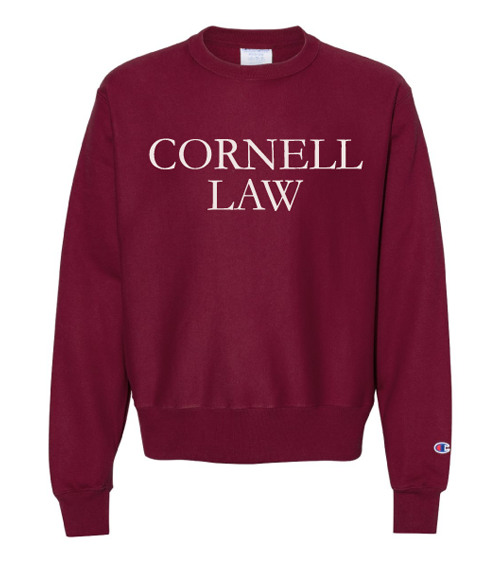 Cornell Law Champion Crew Neck Sweatshirt Cardinal-CLSA Prebook