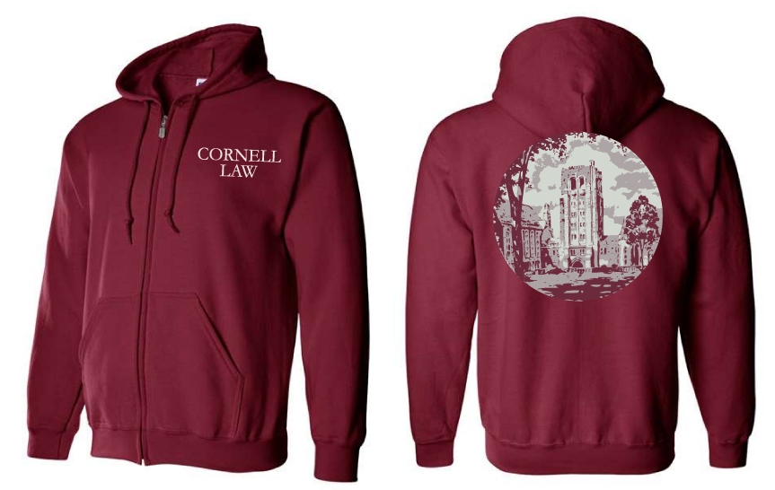 Cornell Law Cardinal Zip Hoodie-CLSA Preorder